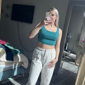 CHAMPION Teal Cropped Tank Top